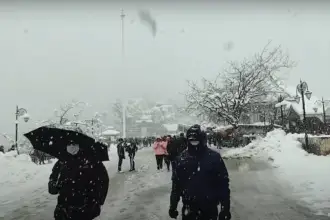 snowfall in manali